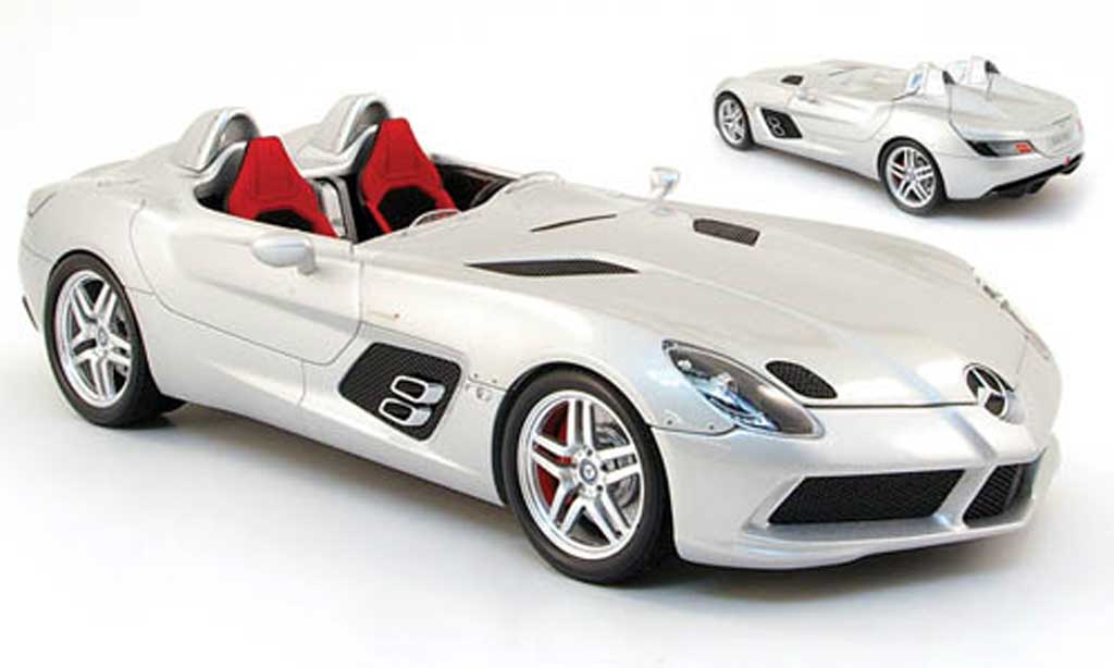 Mercedes SLR 1/18 Minichamps mac laren stirling moss grigio metallized modellino in miniatura