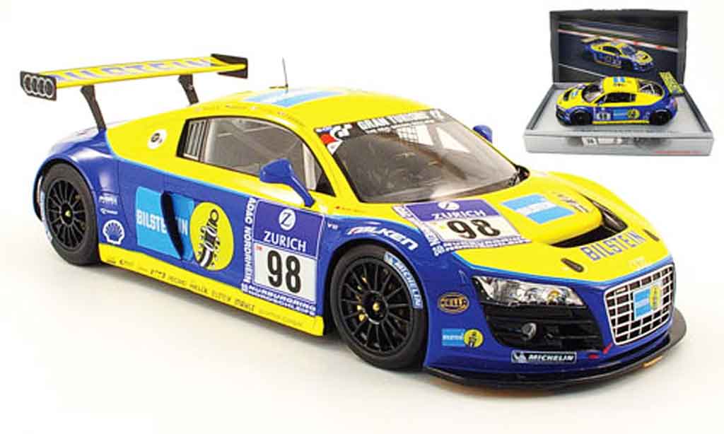 Audi R8 LMS 1/18 Spark LMS no.98 bilstein 24h adac nurburgring 2009 modellino in miniatura