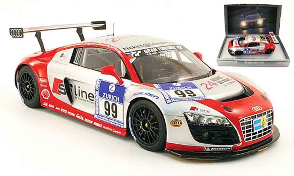 Audi R8 LMS 1/18 Spark LMS no.99 s line 24h adac nurburgring 2009 modellino in miniatura