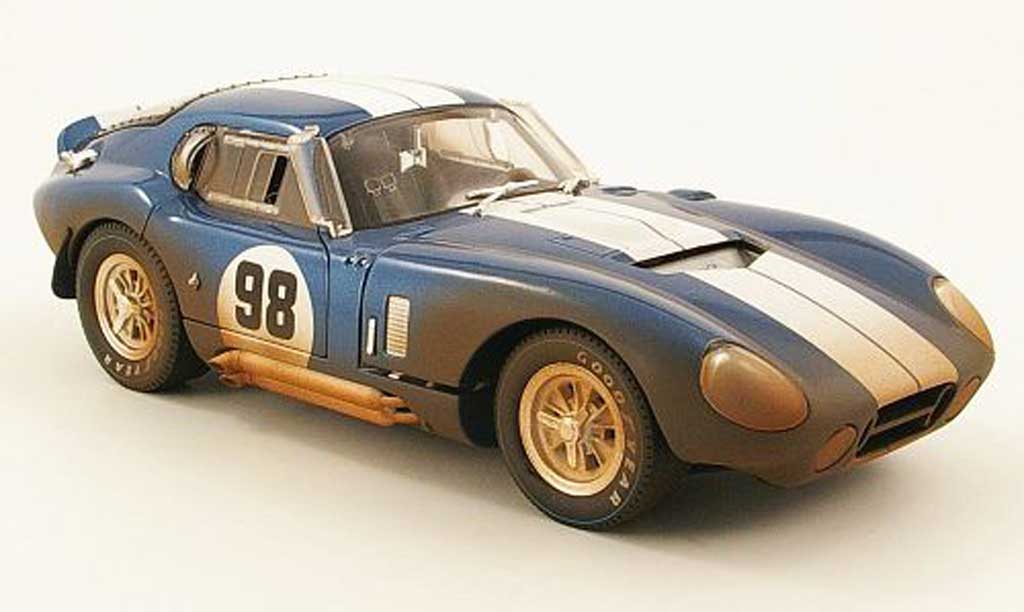 Shelby Cobra Daytona 1/18 Shelby Collectibles Daytona cobra coupe no.98 avec sale 1965 modellino in miniatura