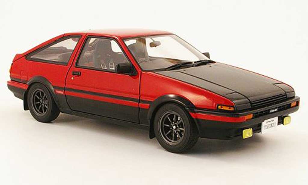 Toyota Trueno 1/18 Autoart sprinter (ae86) rosso/nero modellino in miniatura