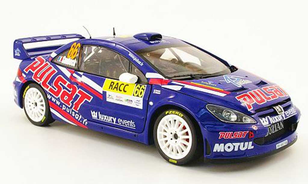 Peugeot 307 WRC 1/18 Sun Star WRC no.66 pulsat racc rallye catalunya 2009 modellino in miniatura