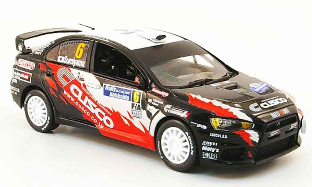 Mitsubishi Lancer Evolution X 1/43 Vitesse Evolution X No.6 Sieger APRC Rally Hokkaido 2009 modellino in miniatura