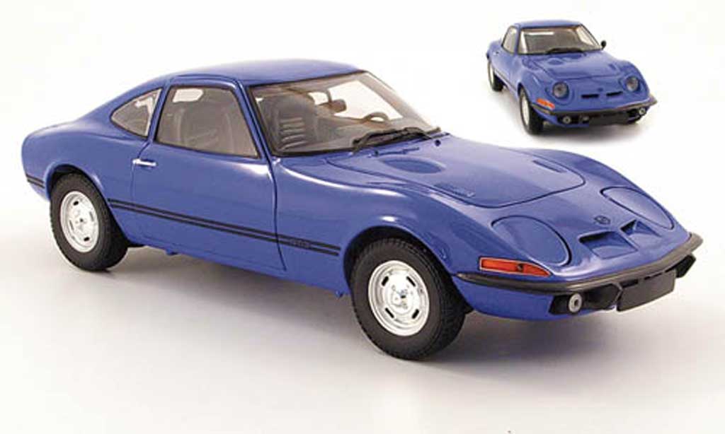 Opel GT 1/18 Minichamps j 1900 blu 1970 modellino in miniatura
