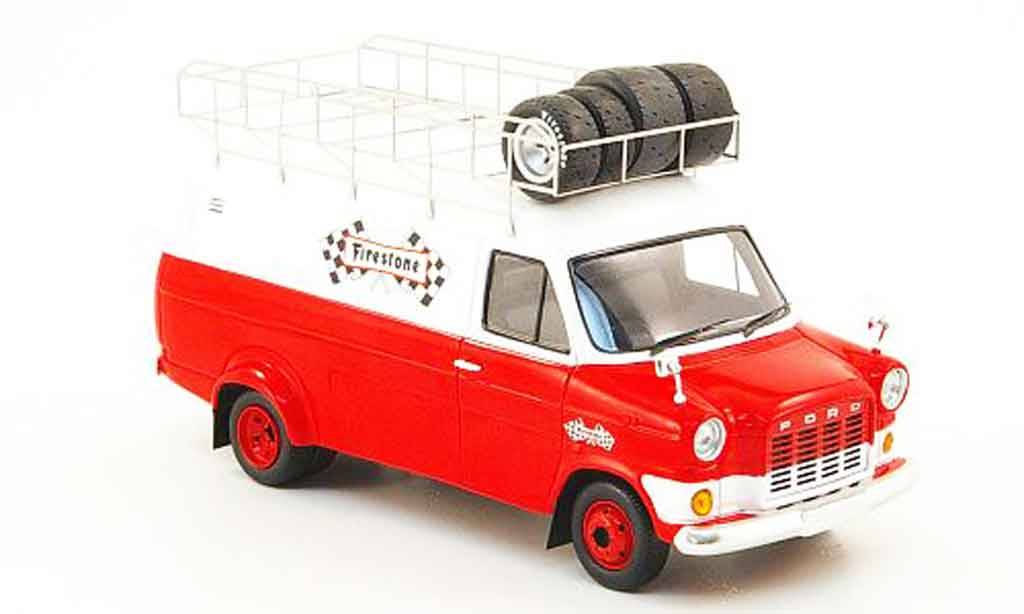 Ford Transit 1/43 Spark Firestone avec Dachbarres de toit 1972 modellino in miniatura