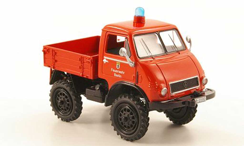 Mercedes Unimog 1/43 Schuco 401 Pritsche pompier Berlin modellino in miniatura