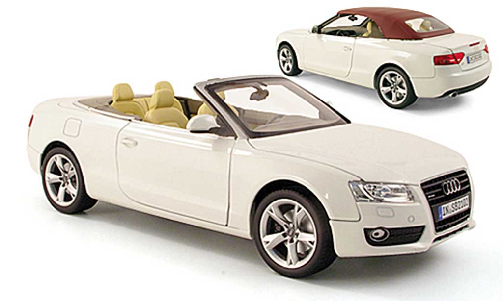 Audi A5 1/18 Norev Cabriolet bianco 2009 modellino in miniatura