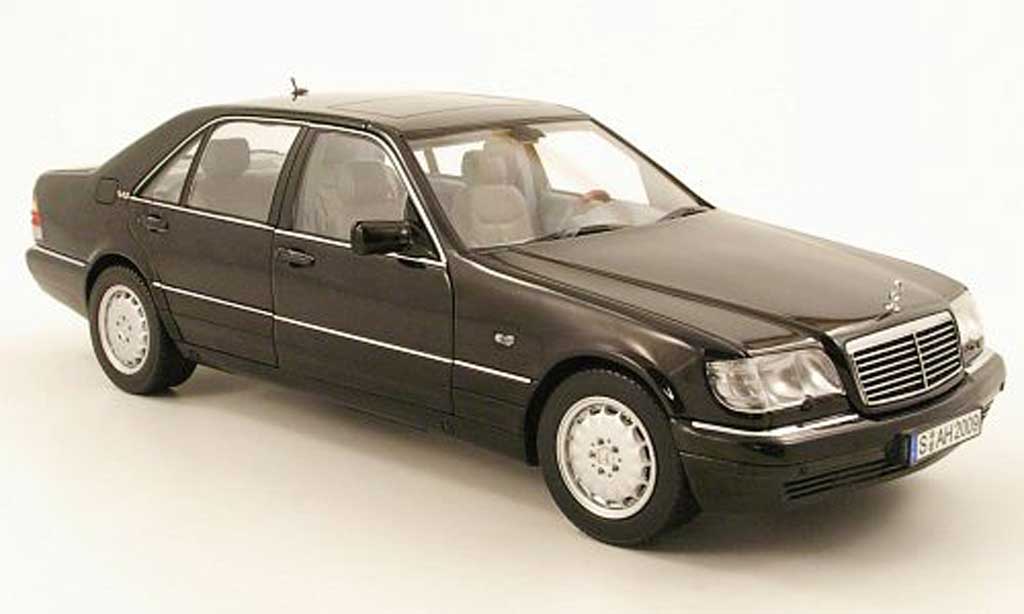 Mercedes Classe S 1/18 Norev S 600 (w140) nero 1997 modellino in miniatura