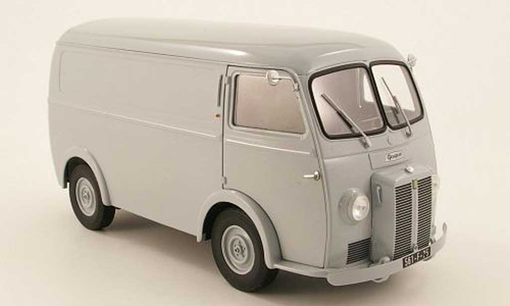 Peugeot D3A 1/18 Norev kasten grigio 1950 modellino in miniatura