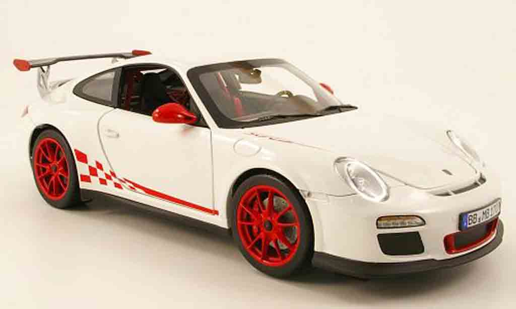 Porsche 997 GT3 RS 1/18 Norev GT3 RS 2010 rs bianco mit rossoer dekoration modellino in miniatura