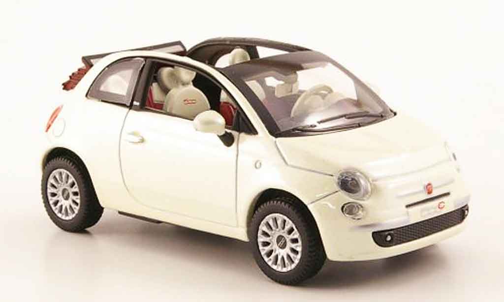 Fiat 500 1/43 Norev C bianco avec geoffnetem Faltdach 2009 modellino in miniatura