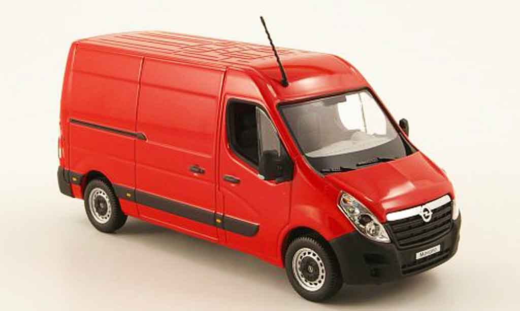 Opel Movano 1/43 Norev kasten rosso 2010 modellino in miniatura
