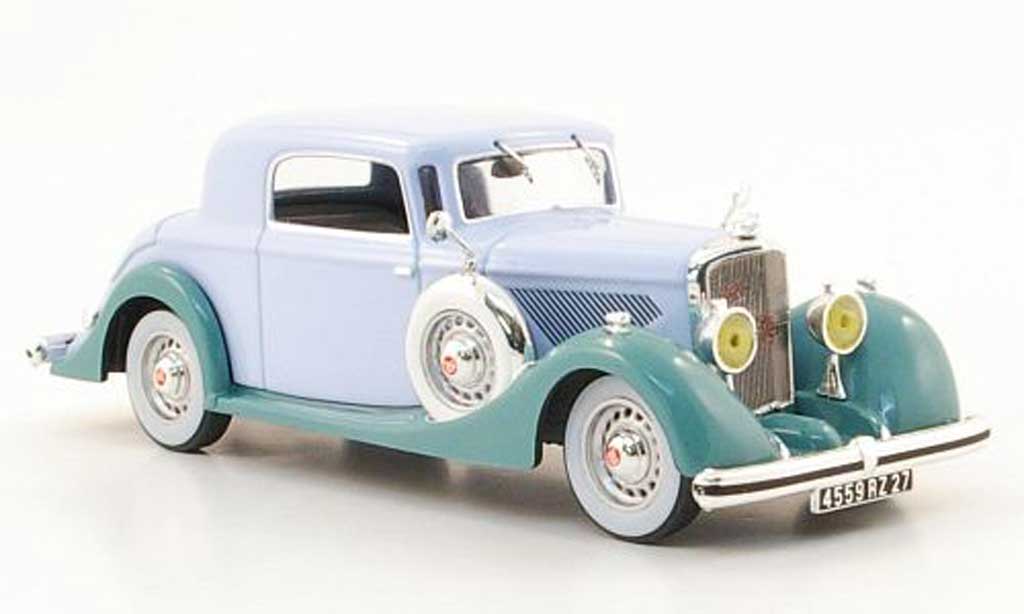Panhard 6 CS 1/43 IXO (Faut-Cabriolet) blu/mintgrun 1935 modellino in miniatura