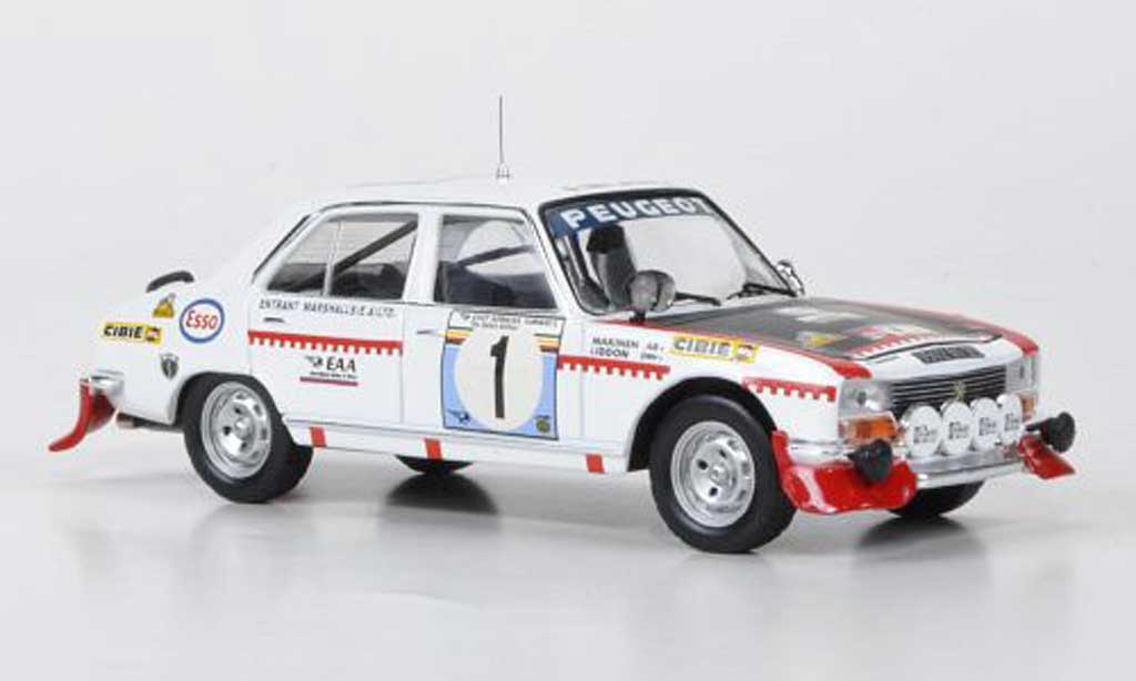Peugeot 504 Berline 1/43 IXO Berline No.1 Makinen/Liddon Safari Rally 1975 modellino in miniatura