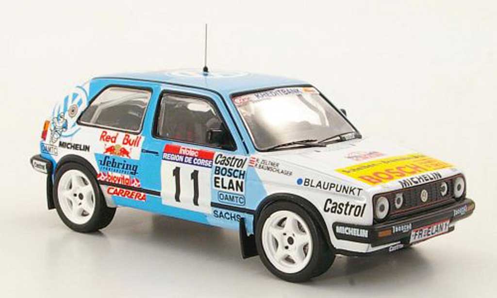 Volkswagen Golf 2 GTI 1/43 IXO 2 GTI 16V No.11 R.Baumschlager / R.Zeltner Tour de Corse 1990 modellino in miniatura