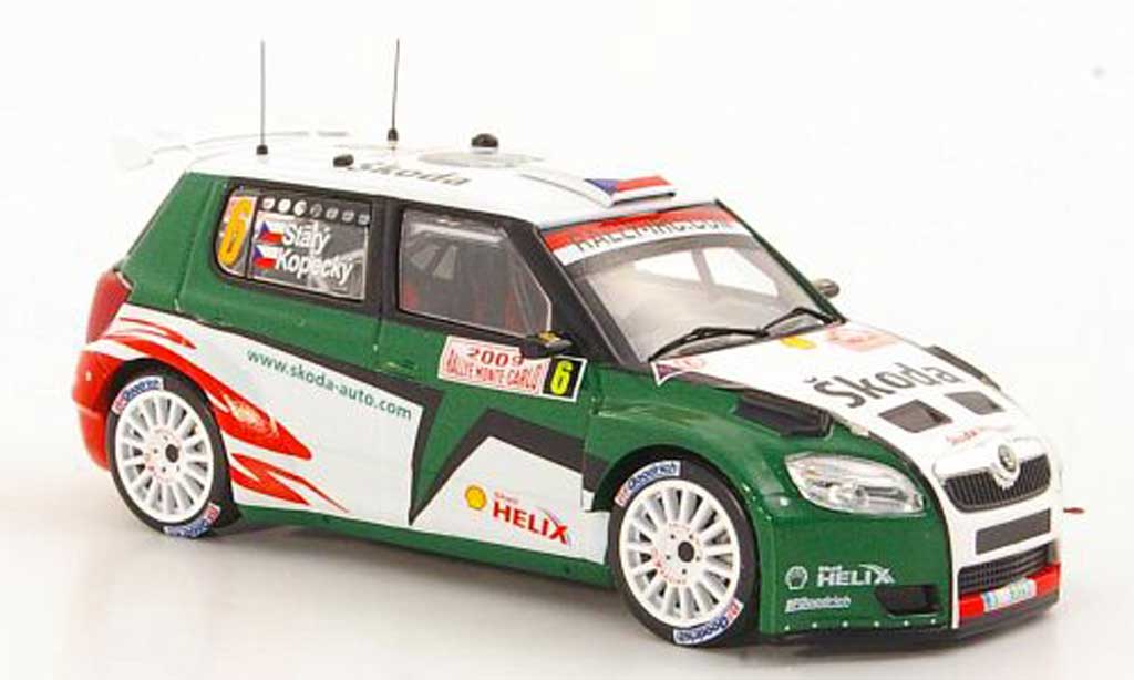 Skoda Fabia S2000 1/43 IXO S2000 No.6 J.Kopecky / P.Stary Rally Monte Carlo 2009 modellino in miniatura