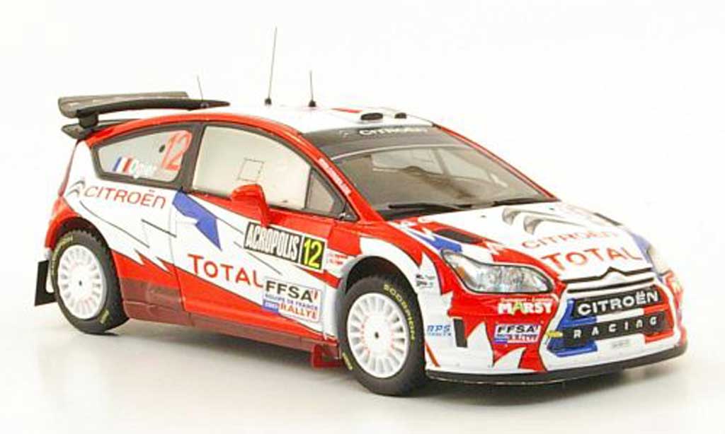 Citroen C4 WRC 2009 1/43 IXO WRC 2009 No.12 Total Rally Griechenland modellino in miniatura
