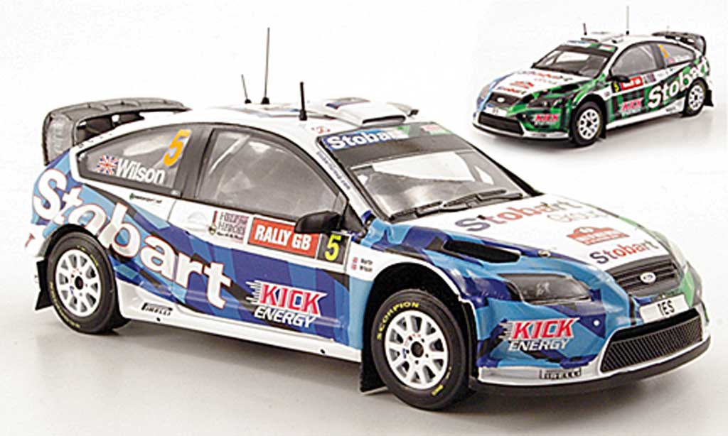 Ford Focus RS WRC 1/43 IXO RS WRC 08 No.5 Stobart Rally Wales 2009 modellino in miniatura