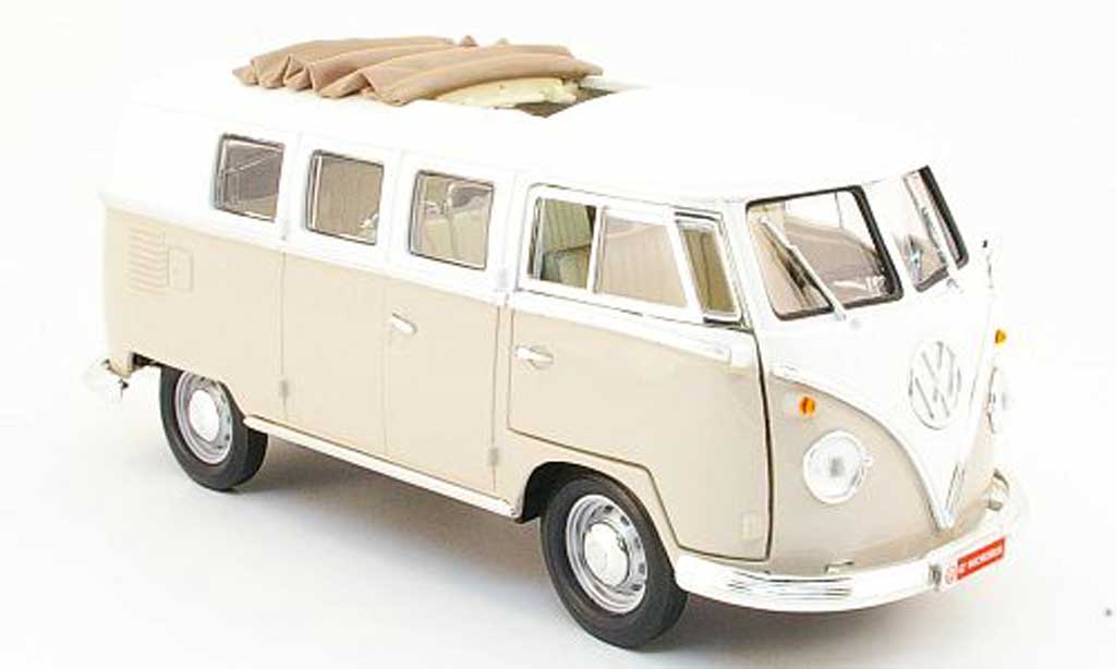 Volkswagen Combi 1/18 Yat Ming bus beige/bianco 1962 modellino in miniatura