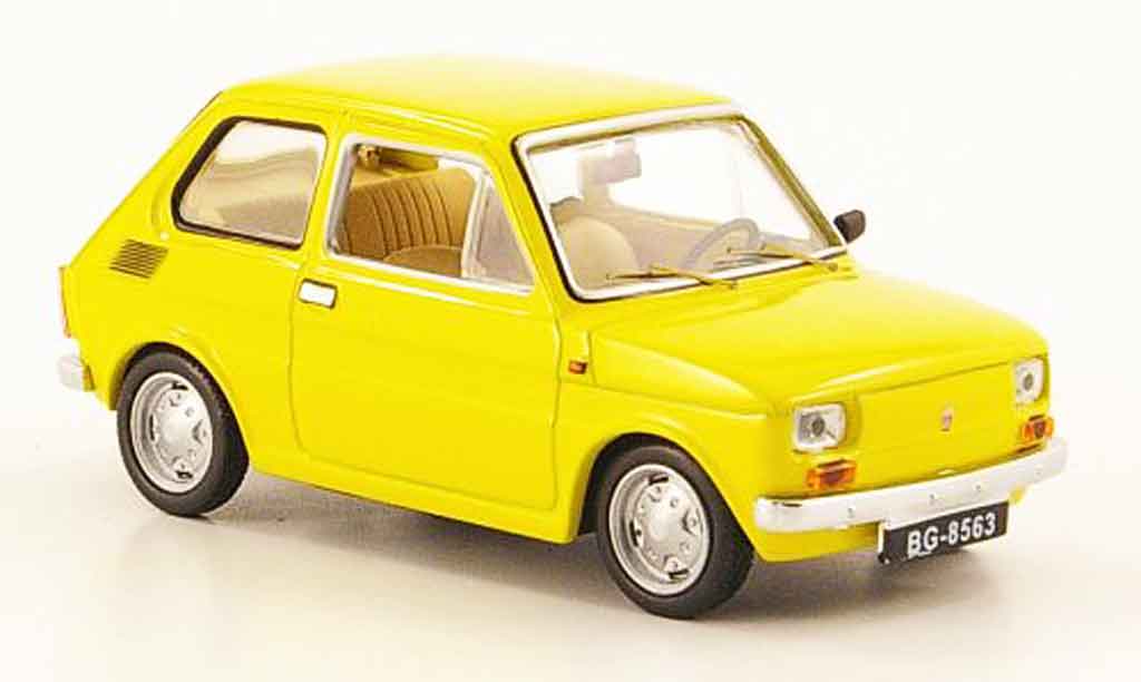 Fiat 126 1/43 IST Models Polski P giallo 1973 modellino in miniatura