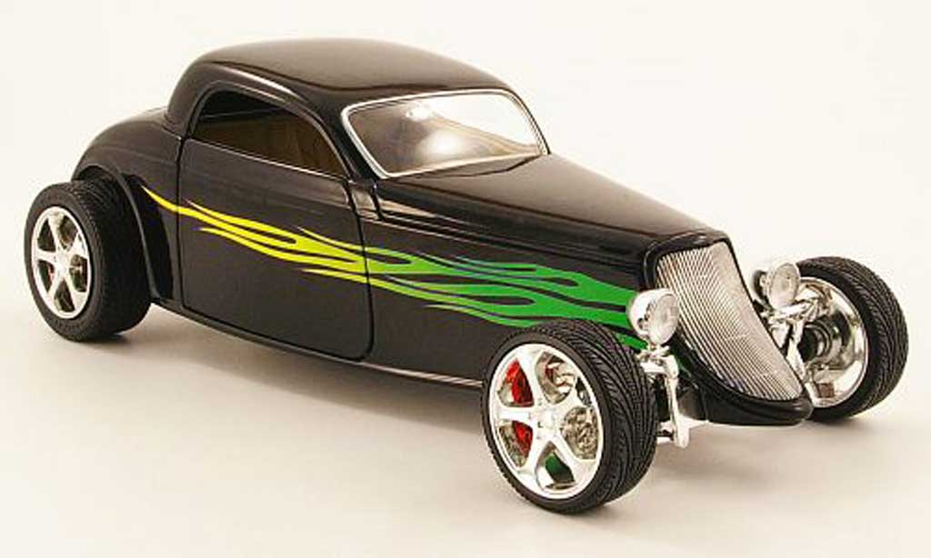 Ford 1933 1/18 Yat Ming Coupe nero mit Flammendekor modellino in miniatura