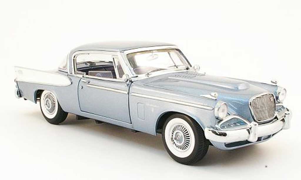Studebaker Hawk 1/18 Yat Ming golden blu grigio bianco dach 1958 modellino in miniatura