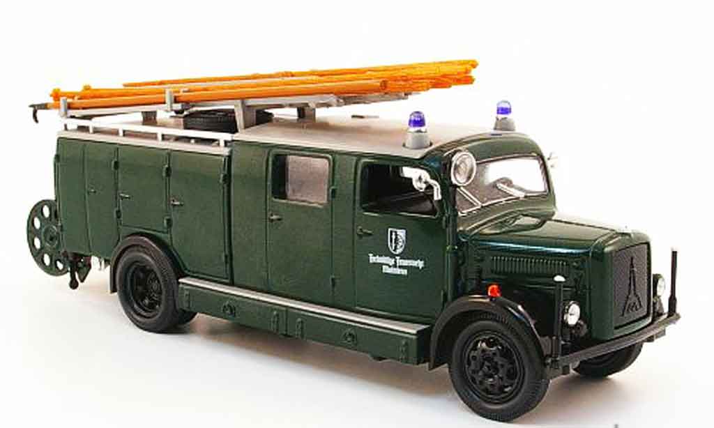 Magirus SLG 1/43 Yat Ming S 3000 Freiwillige pompier Mainleus 1941 modellino in miniatura