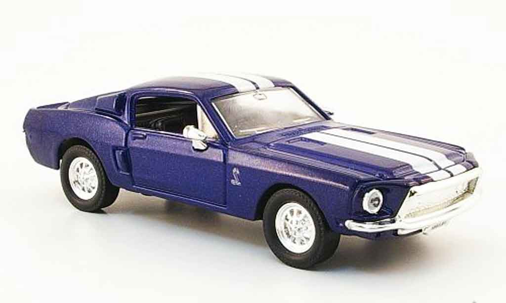 Shelby GT 500 1/43 Yat Ming KR blu bianco modellino in miniatura