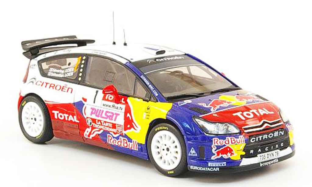 Citroen C4 WRC 2009 1/43 IXO WRC 2009 no.1 loeb loeb rallye du var modellino in miniatura