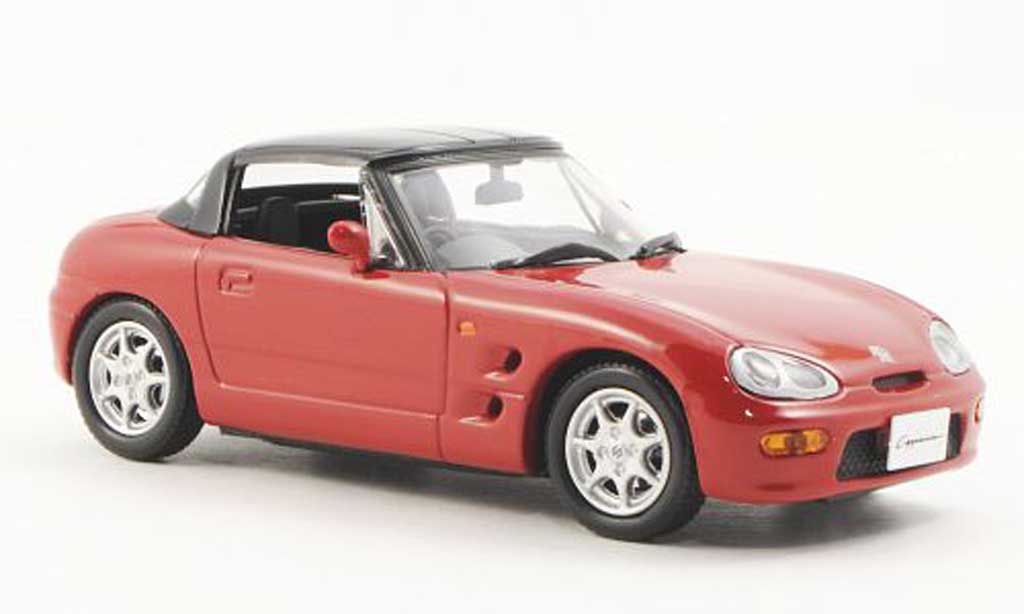 Suzuki Cappucino 1/43 J Collection rosso geschlossen 1994 modellino in miniatura