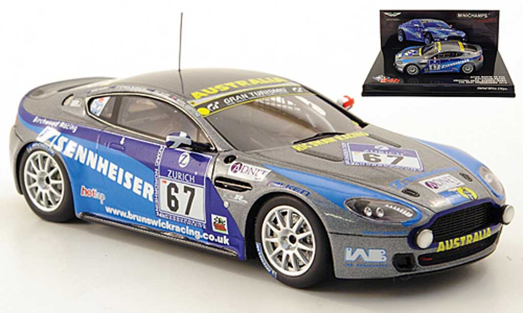 Aston Martin V8 1/43 Minichamps N24 No.67 Birchwood Racing 24h Nurburgring 2010 modellino in miniatura