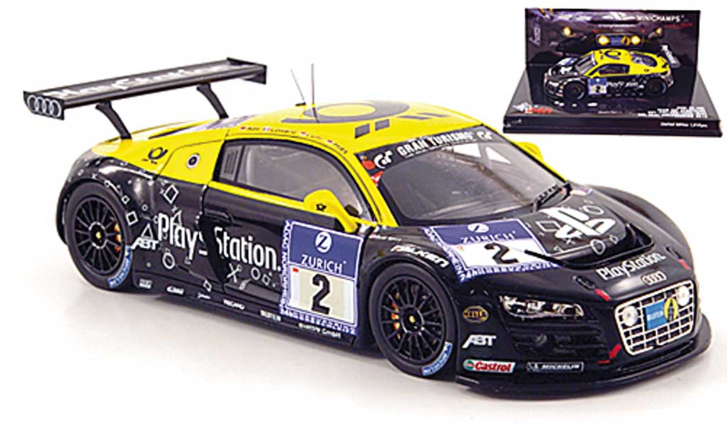 Audi R8 LMS 1/43 Minichamps LMS No.2 Team Abt24h Nurburgring 2010 modellino in miniatura