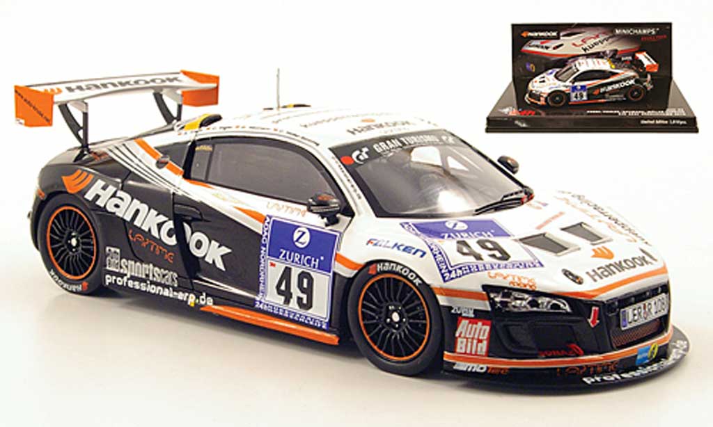 Audi R8 LMS 1/43 Minichamps LMS No.49 24h Nurburgring 2010 modellino in miniatura
