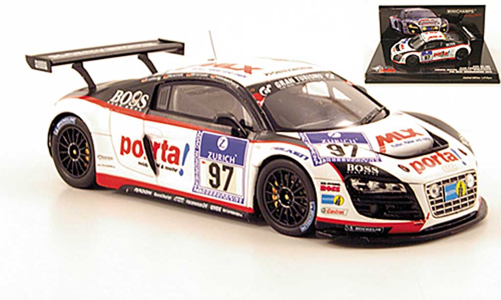 Audi R8 LMS 1/43 Minichamps LMS No.97 Team Phonix 24h Nurburgring 2010 modellino in miniatura