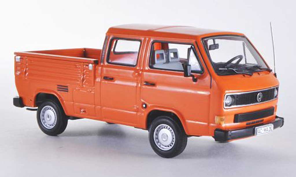 Volkswagen T3 1/43 Minichamps Doka-Pritsche orange 1983 modellino in miniatura