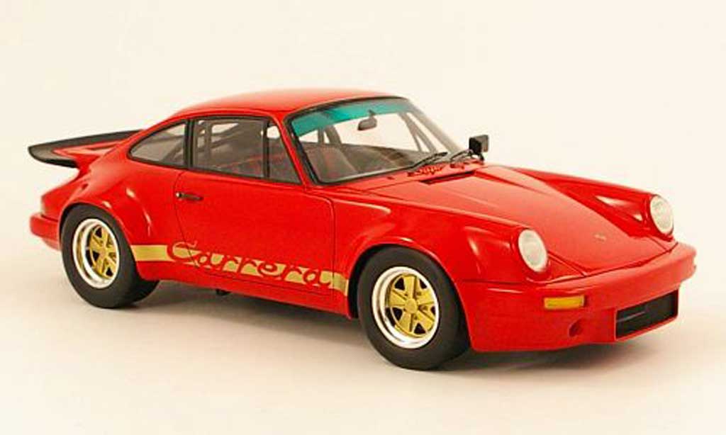 Porsche 930 RS 1/18 Spark RS carrera 3.0 rosso/or 1974 modellino in miniatura