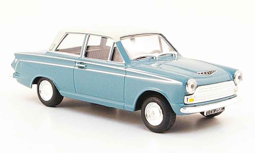 Ford Cortina 1/43 Cararama MKI blu bianco modellino in miniatura