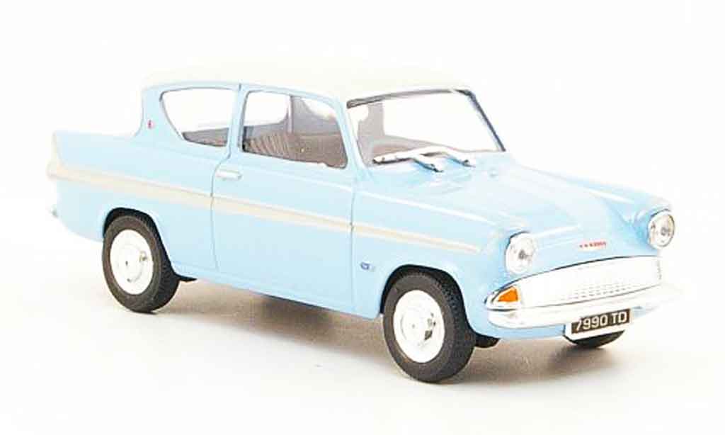 Ford Anglaia 1/43 Cararama 105E blu bianco modellino in miniatura