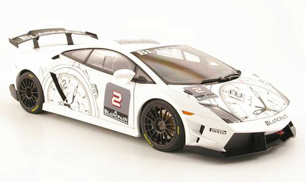 Lamborghini Gallardo LP560-4 LP560-4 1/18 Autoart super trofeo no.2 blancpain bianco 2009 modellino in miniatura