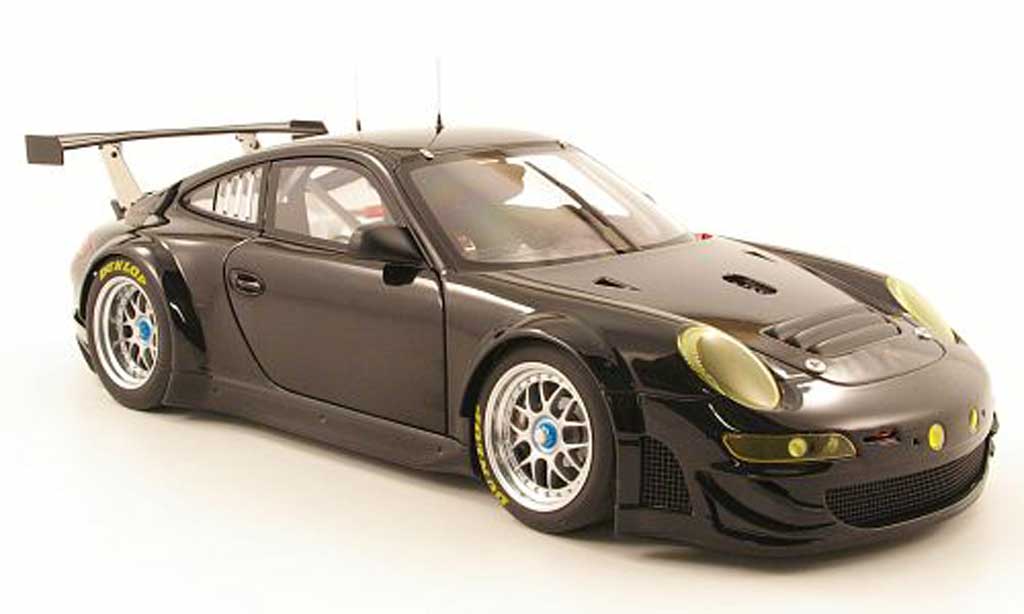 Porsche 997 GT3 RSR 1/18 Autoart GT3 RSR 2009 nero plain body modellino in miniatura