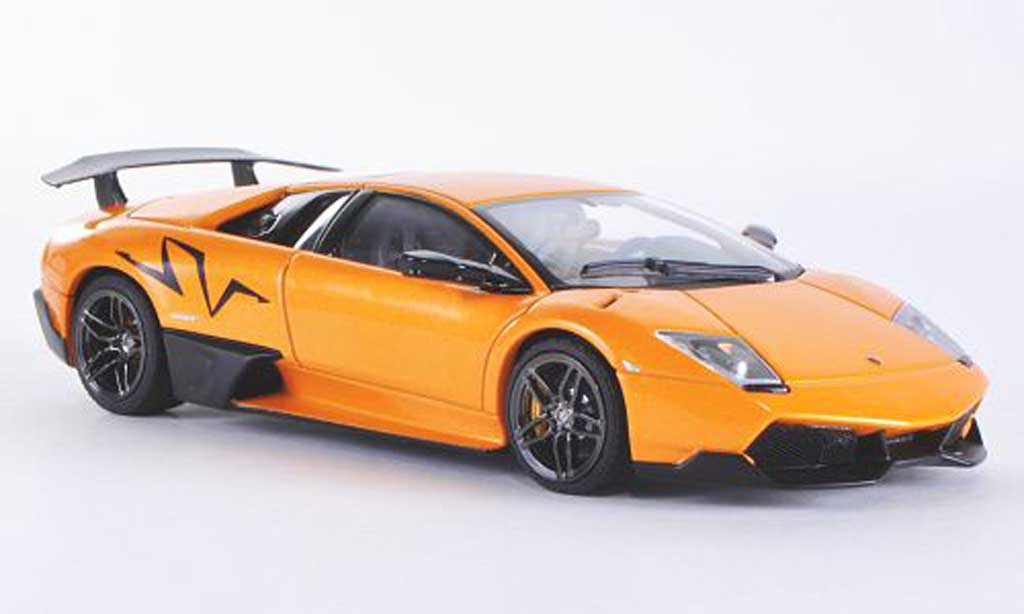 Lamborghini Murcielago LP670 1/43 Autoart LP670 4 SV orange/carbon 2009 modellino in miniatura