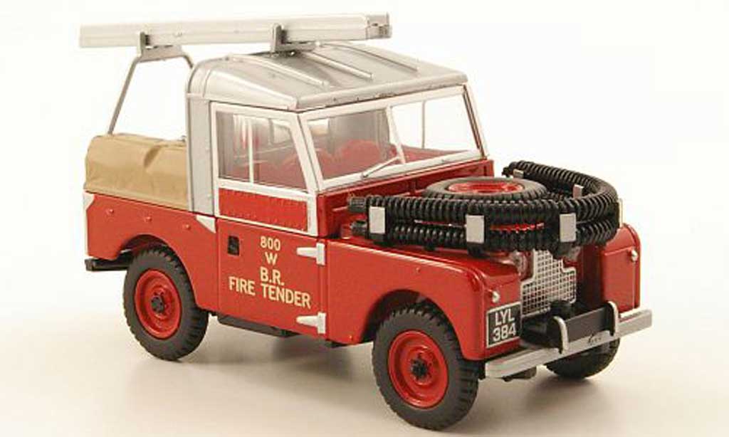 Land Rover 88 1/43 Oxford British Rail pompier modellino in miniatura