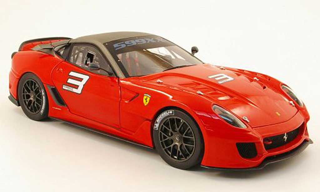Ferrari 599 XX 1/18 Hot Wheels Elite XX no3 rosso/grigio modellino in miniatura