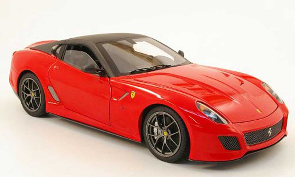 Ferrari 599 GTO 1/18 Hot Wheels Elite GTO rosso/noir modellino in miniatura
