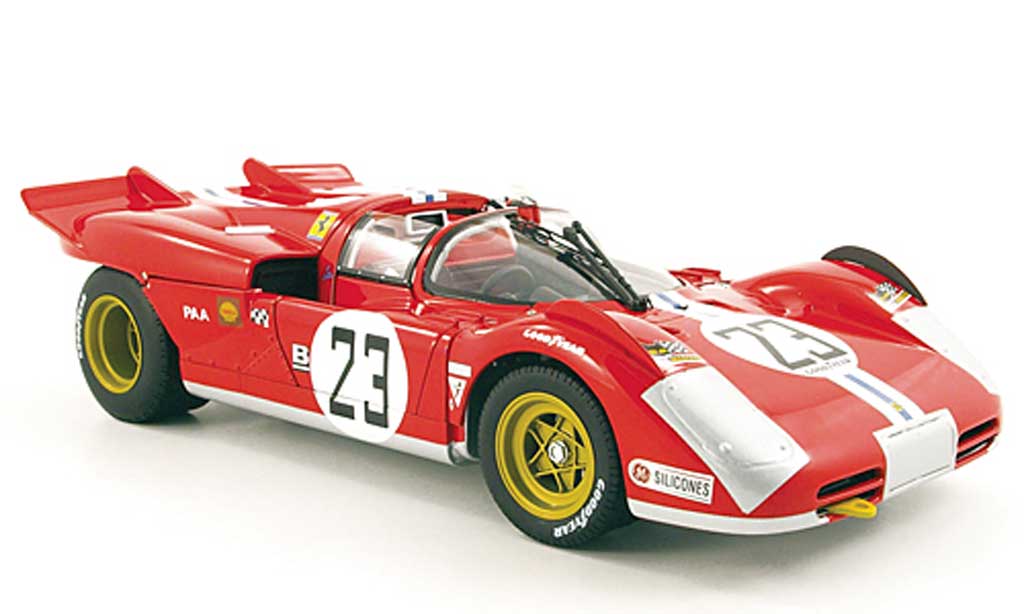 Ferrari 512 S 1/18 Hot Wheels Elite S no.23 n.a.r.t. bucknum/adamovicz 24h daytona 1971 modellino in miniatura