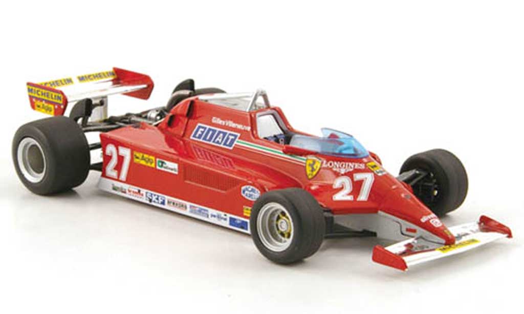 Ferrari 126 1981 1/43 Hot Wheels Elite 1981 CK No.27 G.Villeneuve GP Monaco (Elite) modellino in miniatura
