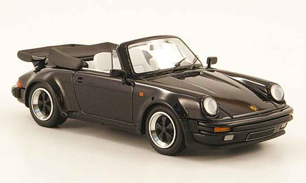 Porsche 911 Turbo 1/43 Look Smart Turbo Carrera Cabriolet (Turbo Look) nero modellino in miniatura