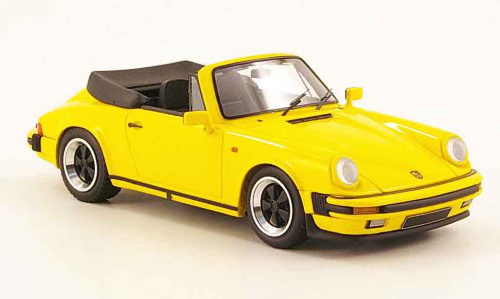 Porsche 911 1/43 Look Smart Carrera 3.2 Cabriolet giallo offen modellino in miniatura