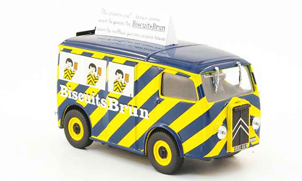 Citroen TUB 1/43 IXO biscuits brun modellino in miniatura