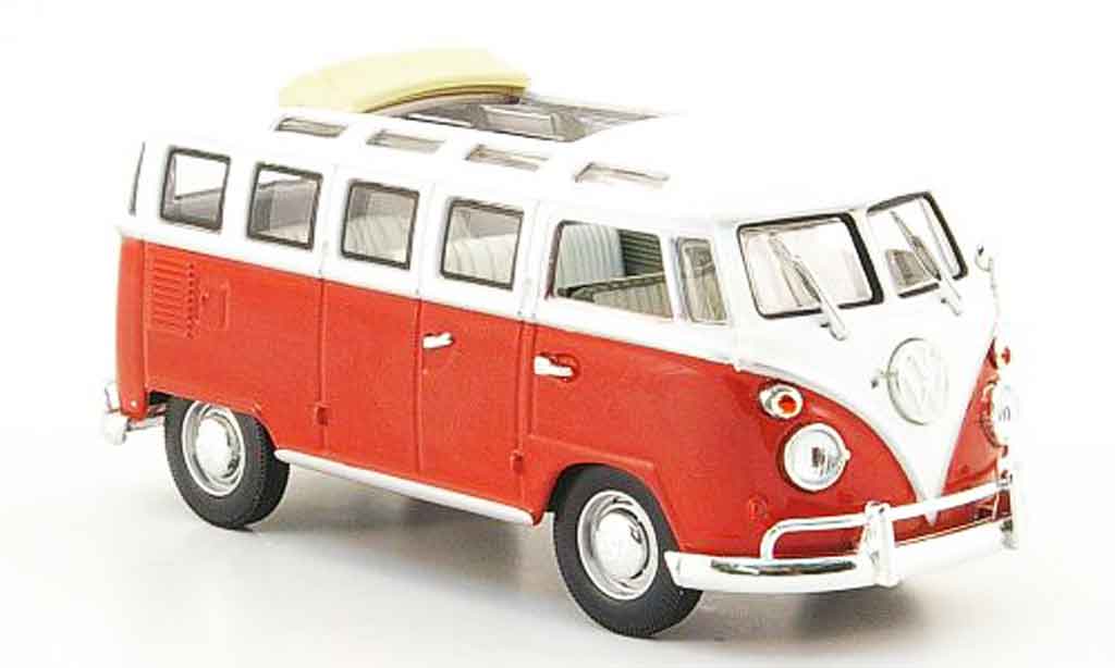 Volkswagen Combi 1/43 Yat Ming t1 samba rosso bianco 1962 modellino in miniatura